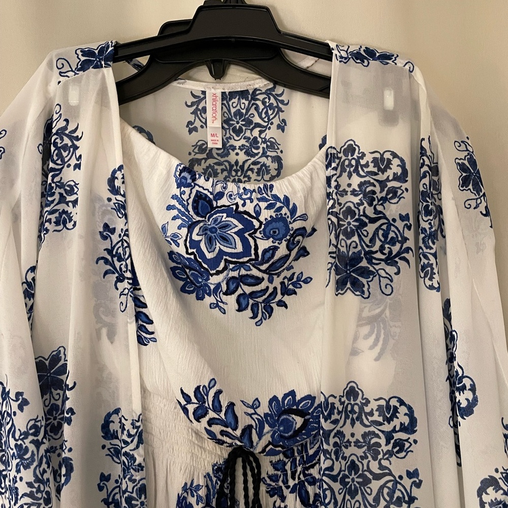 Dress with caftan jacket